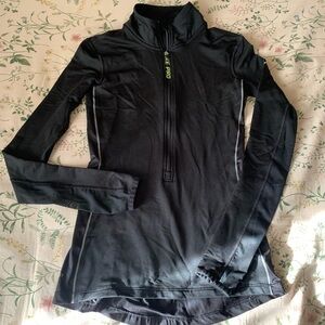 Nike Black Long Sleeve Top with neon green Accents